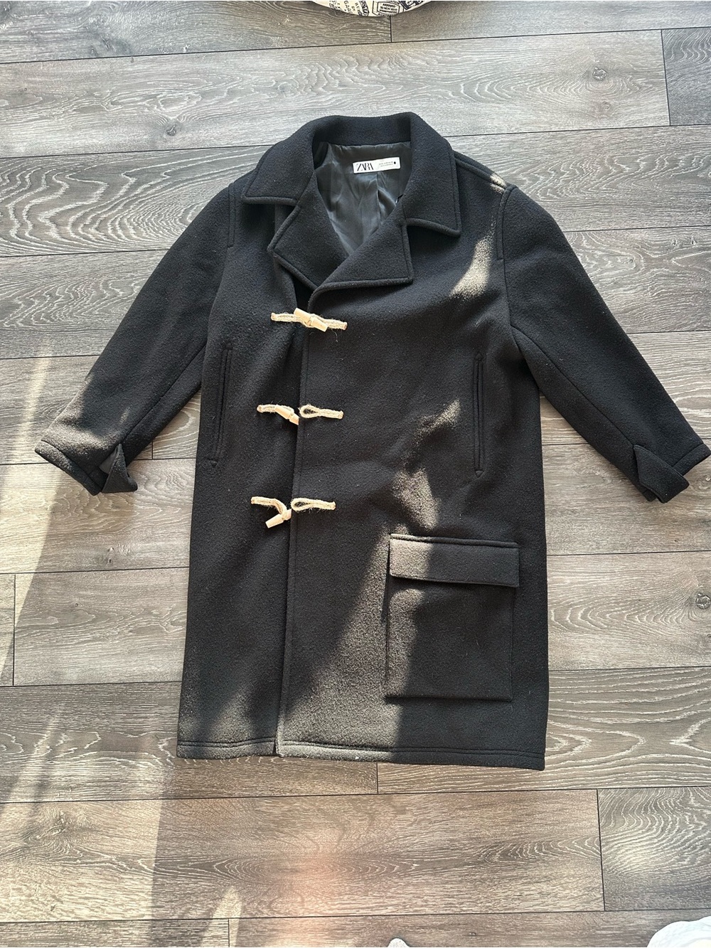 Zara wool blend toggle coat ZW Limited Edition